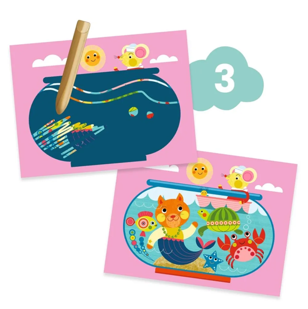 Djeco Cofre multiactividad El gato y sus amigos ·*Niños Kit De Manualidades