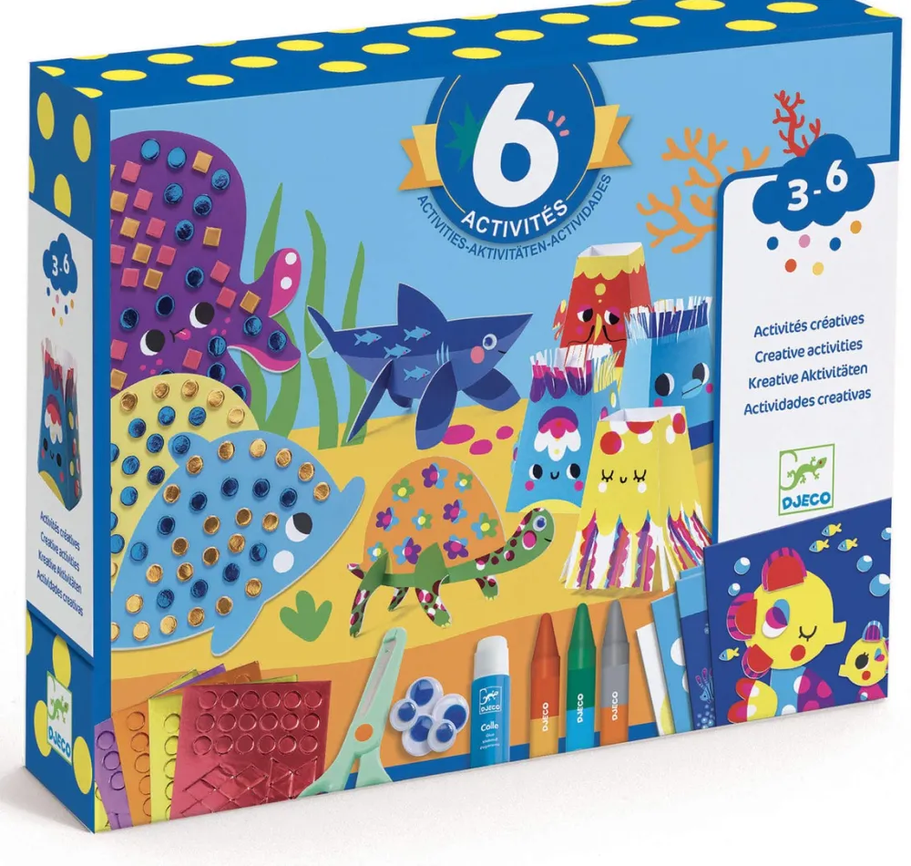 Djeco Cofre multiactividad El mar y sus maravillas ·*Niños Kit De Manualidades