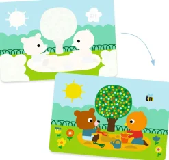 Djeco Colorear con agua En el parque ·*Niños Libros Mágicos Para Pintar Con Agua|Libros Mágicos Para Pintar Con Agua