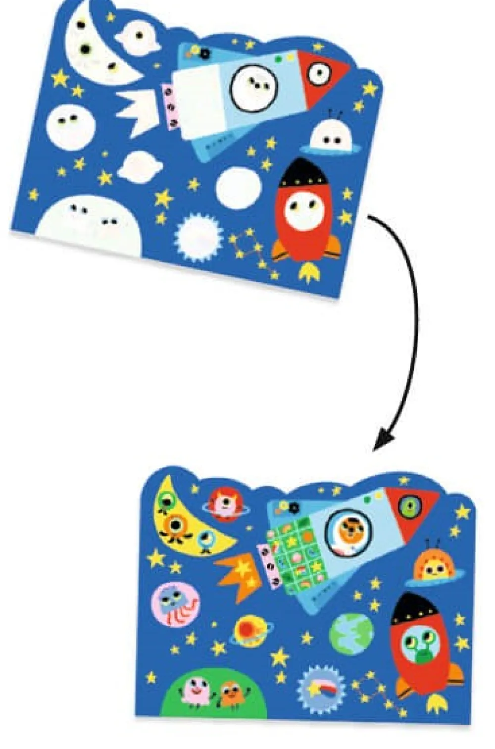 Djeco Colorear Mágico con agua Escondido en el cielo ·*Niños Libros Mágicos Para Pintar Con Agua|Libros Mágicos Para Pintar Con Agua