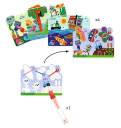 Djeco Colorear Mágico con agua Escondido en el jardín ·*Niños Libros Mágicos Para Pintar Con Agua|Libros Mágicos Para Pintar Con Agua