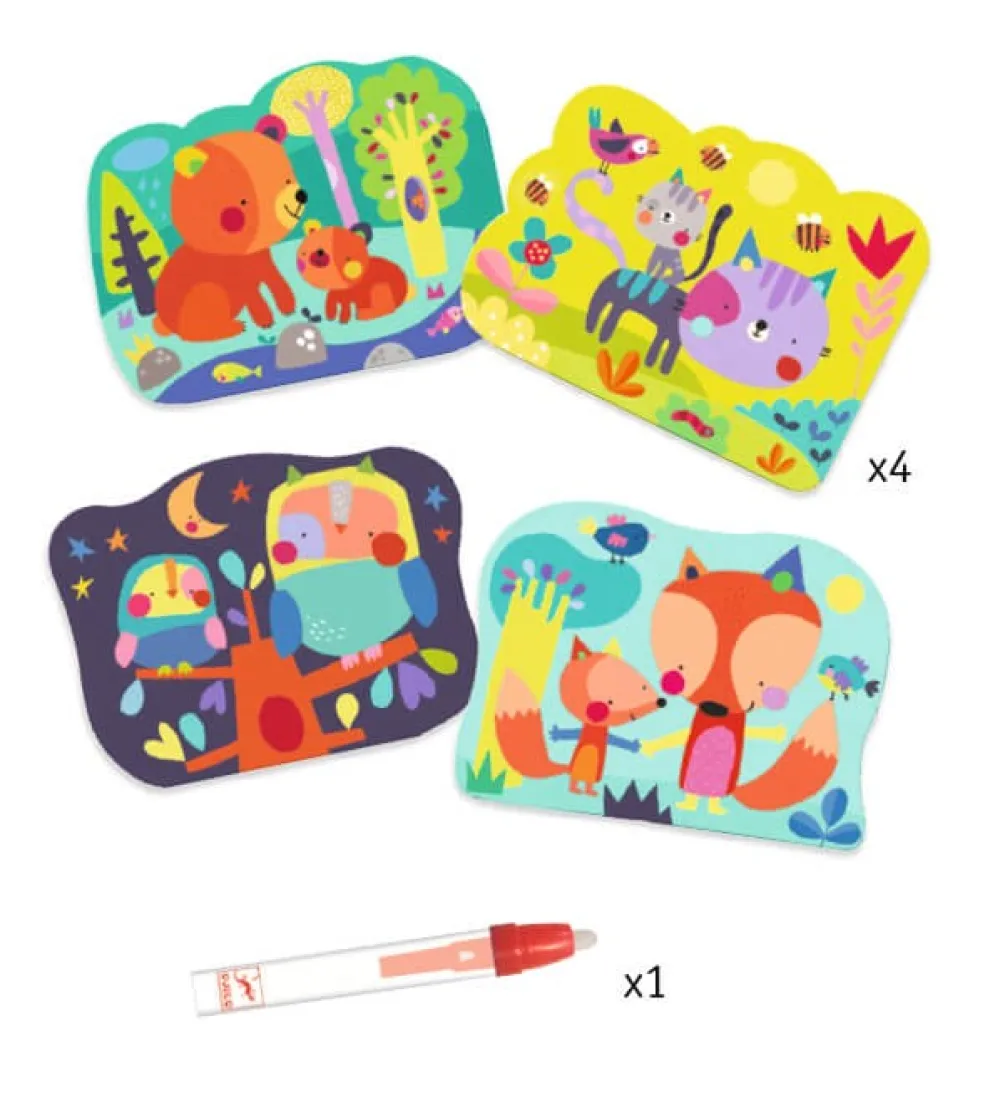 Djeco Colorear Mágico con agua Escondido en el bosque ·*Niños Libros Mágicos Para Pintar Con Agua|Libros Mágicos Para Pintar Con Agua