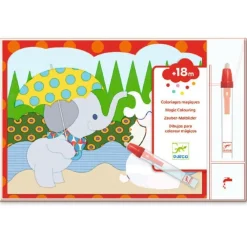 Djeco Colorear Mágico con agua Escondido afuera ·*Niños Libros Mágicos Para Pintar Con Agua|Libros Mágicos Para Pintar Con Agua