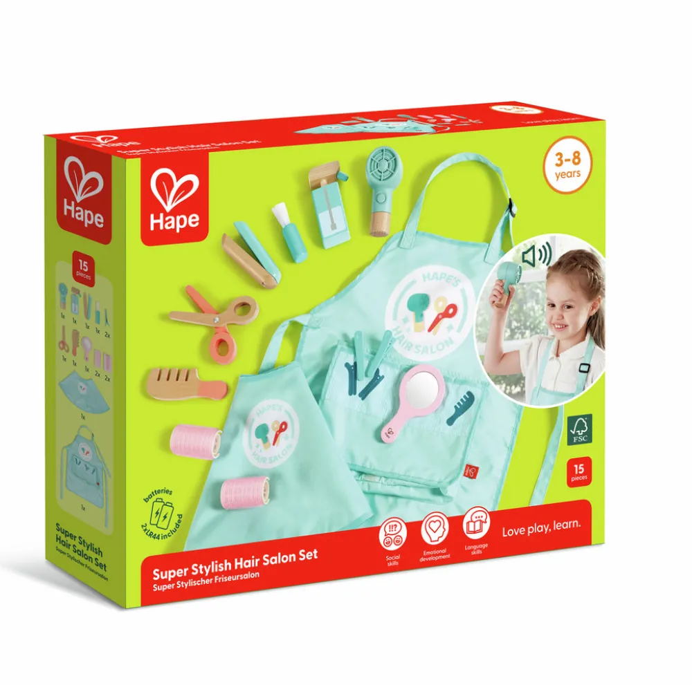 Hape Conjunto de peluquería superelegante ·*Niños Juguetes Waldorf|Juguetes Montessori
