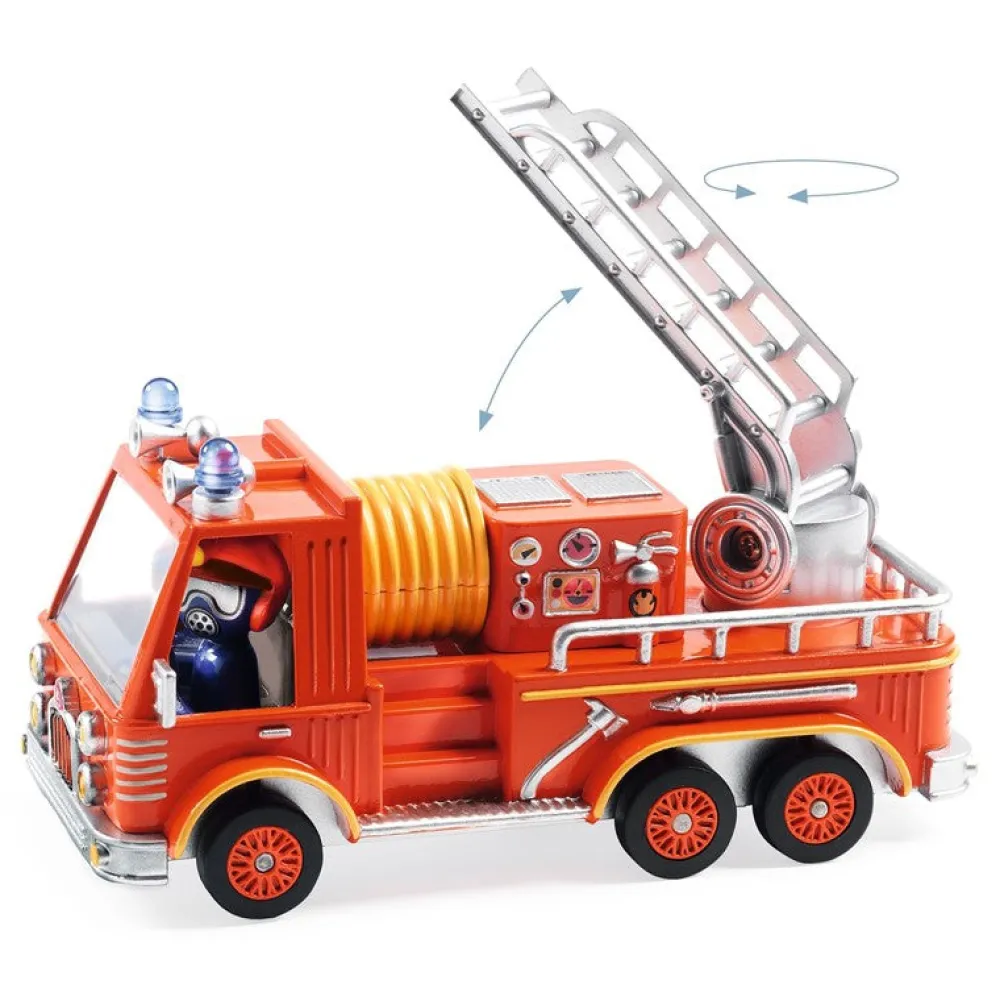 Djeco Crazy Motors Captain Fire ·*Niños Coches De Metal De Juguete|Coches Crazy Motors De Djeco