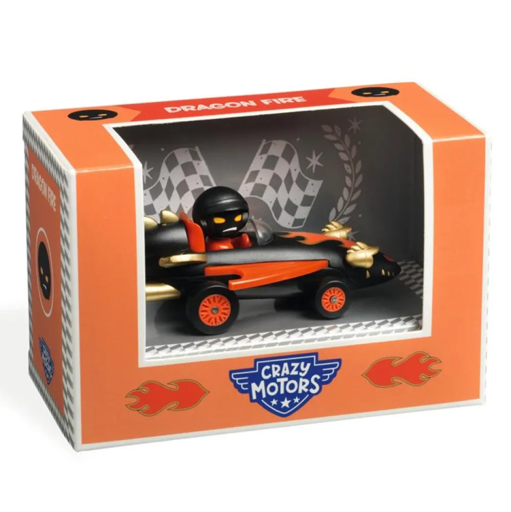 Djeco Crazy Motors Dragon Fire ·*Niños Coches De Metal De Juguete|Coches Crazy Motors De Djeco