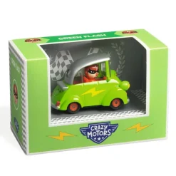 Djeco Crazy Motors Green Flash ·*Niños Coches De Metal De Juguete|Coches Crazy Motors De Djeco