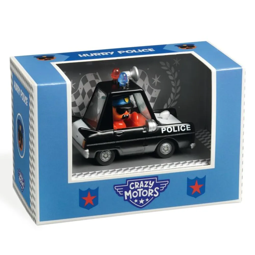 Djeco Crazy Motors Hurry Police ·*Niños Coches De Metal De Juguete|Coches Crazy Motors De Djeco