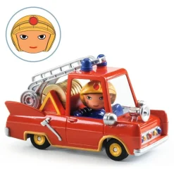 Djeco Crazy Motors Little Fire Truck ·*Niños Coches De Metal De Juguete|Coches Crazy Motors De Djeco