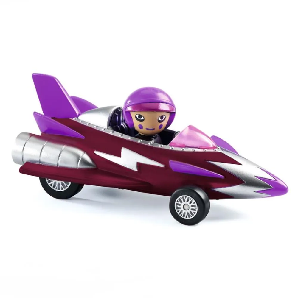 Djeco Crazy Motors Miss Burgundy ·*Niños Coches De Metal De Juguete|Coches Crazy Motors De Djeco