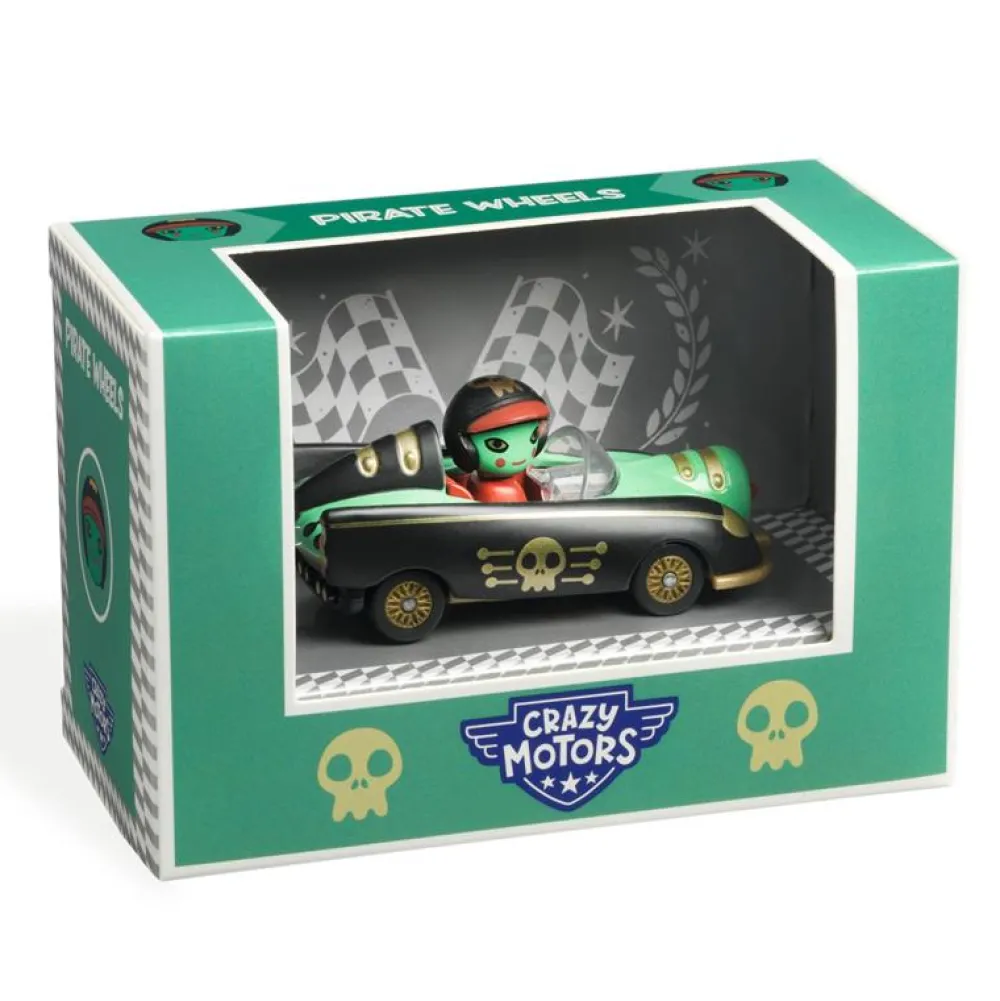 Djeco Crazy Motors Pirate Wheels ·*Niños Coches De Metal De Juguete|Coches Crazy Motors De Djeco