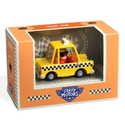 Djeco Crazy Motors Taxi Joe ·*Niños Coches De Metal De Juguete|Coches Crazy Motors De Djeco
