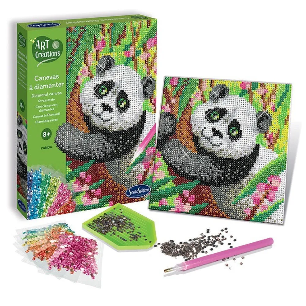 Sentosphere Creaciones con Diamantes Panda ·*Niños Kit De Manualidades