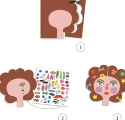 Djeco Crear con pegatinas La Peluquería*Niños Kit De Manualidades