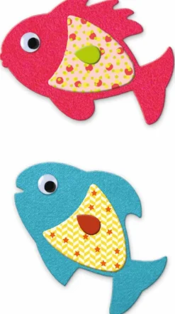 Djeco Crear con pegatinas Me gustan los peces*Niños Kit De Manualidades