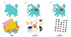 Djeco Crear con pegatinas Me gustan los animales*Niños Kit De Manualidades