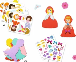 Djeco Crear con pegatinas Me gustan las princesas*Niños Kit De Manualidades