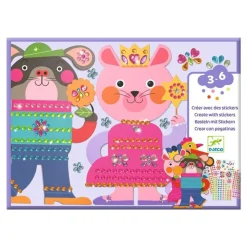 Djeco Crear con pegatinas Resplandecientes ·*Niños Kit De Manualidades