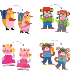 Djeco Crear con pegatinas Resplandecientes ·*Niños Kit De Manualidades