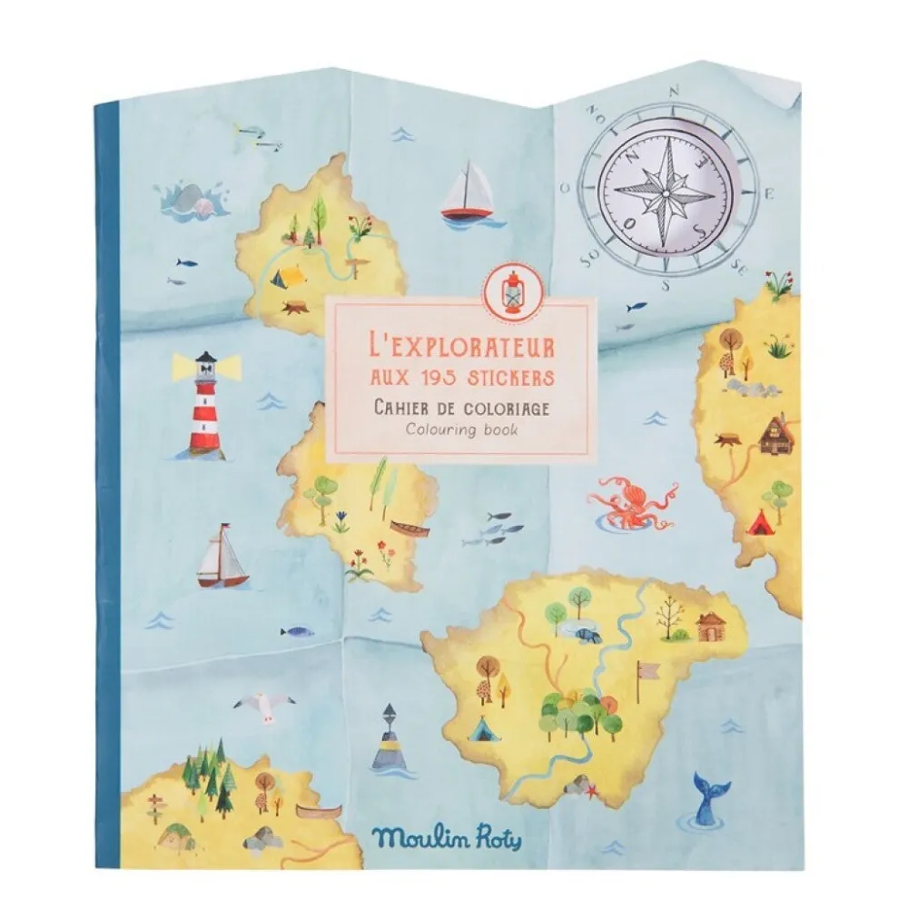 Moulin Roty Cuaderno de pegatinas El Explorador ·*Niños Juegos De Viaje