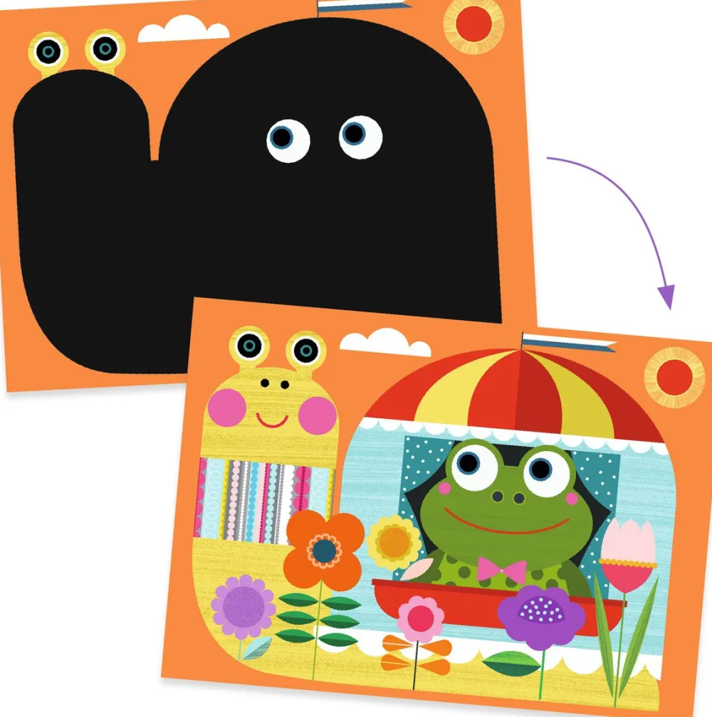 Djeco Cuadros para rascar Es divertido Descubrir ·*Niños Juguetes Y Juegos Motricidad Fina