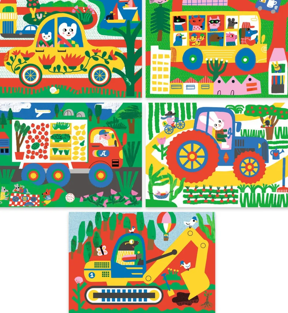 Djeco Cuadros para rascar Vehiculos ·*Niños Juguetes Y Juegos Motricidad Fina