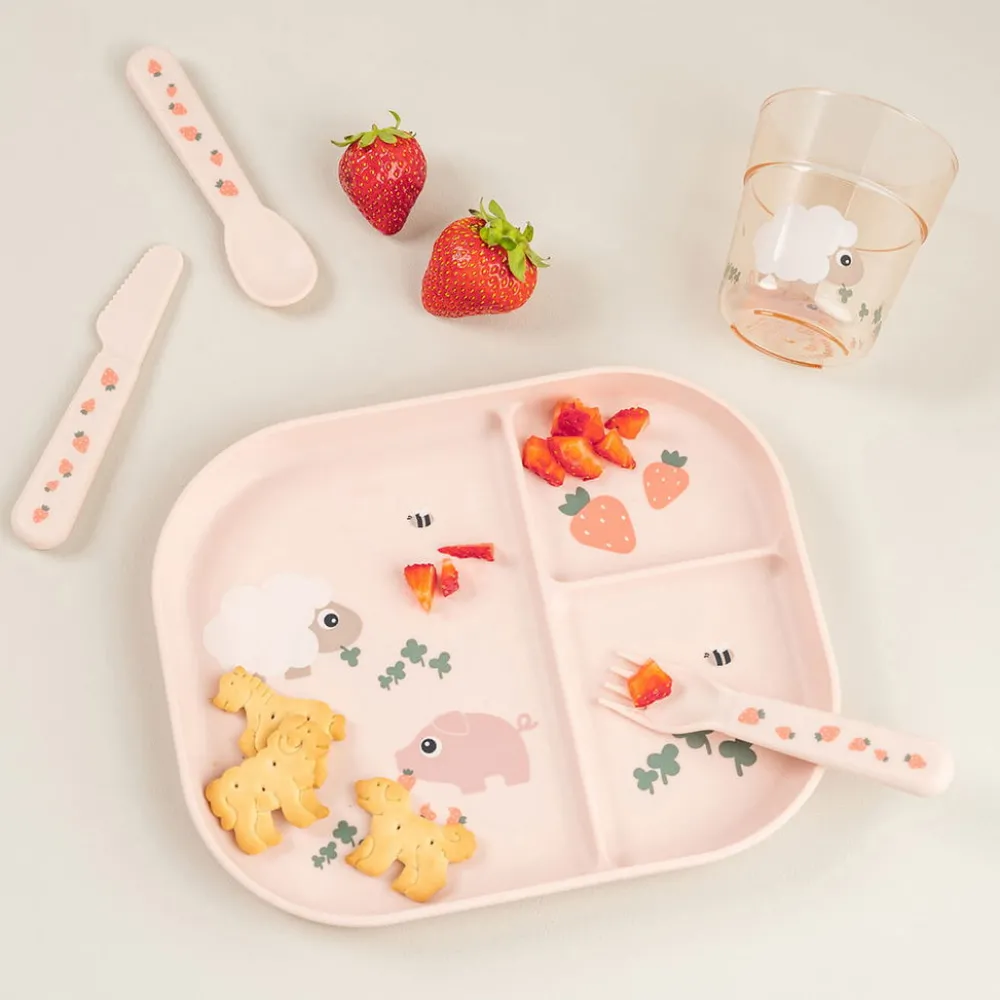 Done by Deer Cuberteria Foodie Tiny Farm Powder ·* Cubiertos Infantiles