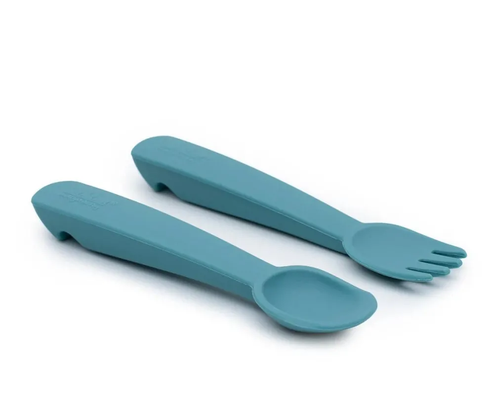 We Might Be Tiny Cubiertos Feedie · Azul Dusk* Baby-Led Weaning Y Accesorios Alimentación|Cubiertos Infantiles