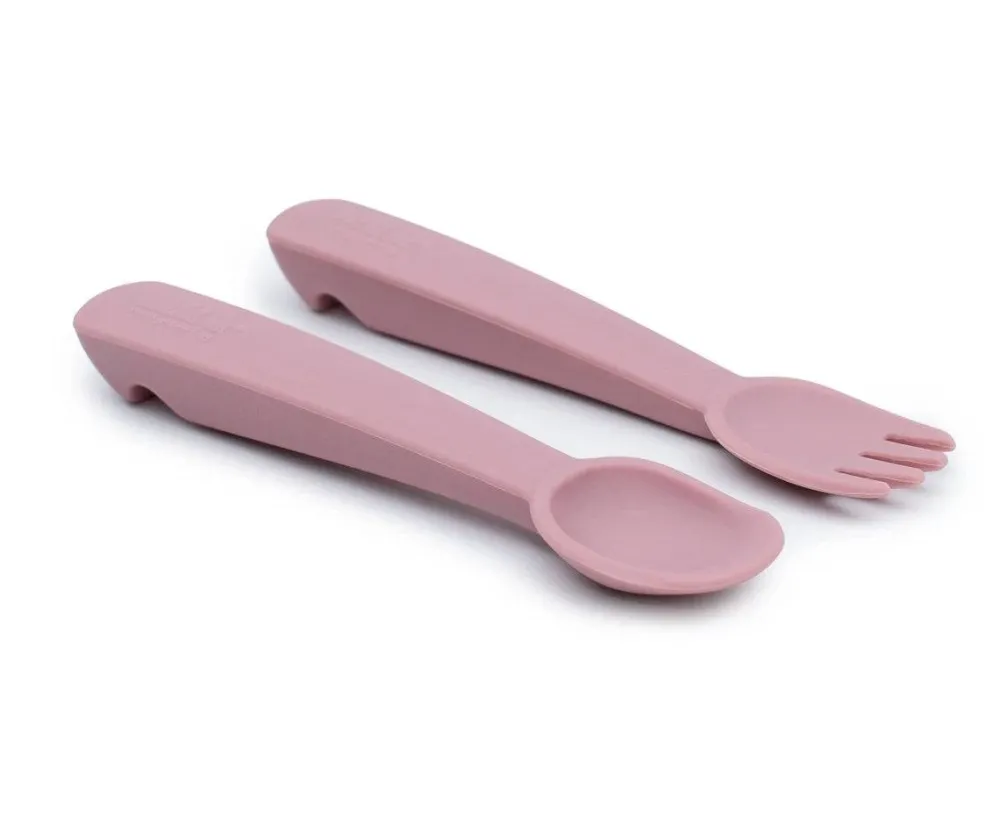 We Might Be Tiny Cubiertos Feedie · Rosa Empolvado* Baby-Led Weaning Y Accesorios Alimentación|Cubiertos Infantiles