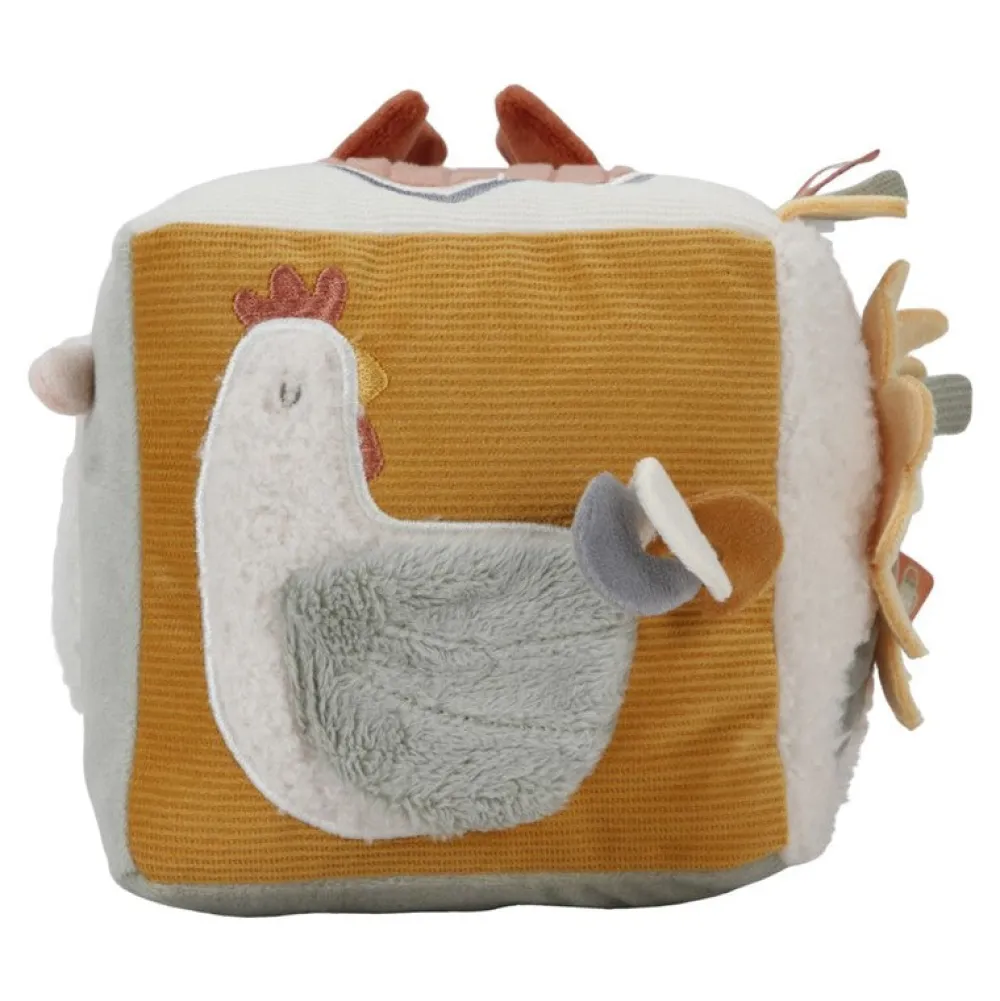 Little Dutch Cubo Blandito de Actividades Pequeña Granja ·*Niños Juguetes Montessori|Juguetes De Estimulación Para Bebé