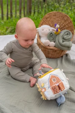Little Dutch Cubo Blandito de Actividades Pequeña Granja ·*Niños Juguetes Montessori|Juguetes De Estimulación Para Bebé