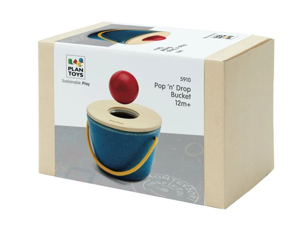 Plantoys Cubo empuja y cae ·*Niños Juguetes Waldorf|Juguetes De Madera Para Niños