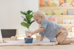 Plantoys Cubo empuja y cae ·*Niños Juguetes Waldorf|Juguetes De Madera Para Niños