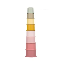 Little Dutch Cubos Apilables Rosas ·*Niños Juguetes Y Juegos Motricidad Fina|Cubos Apilables