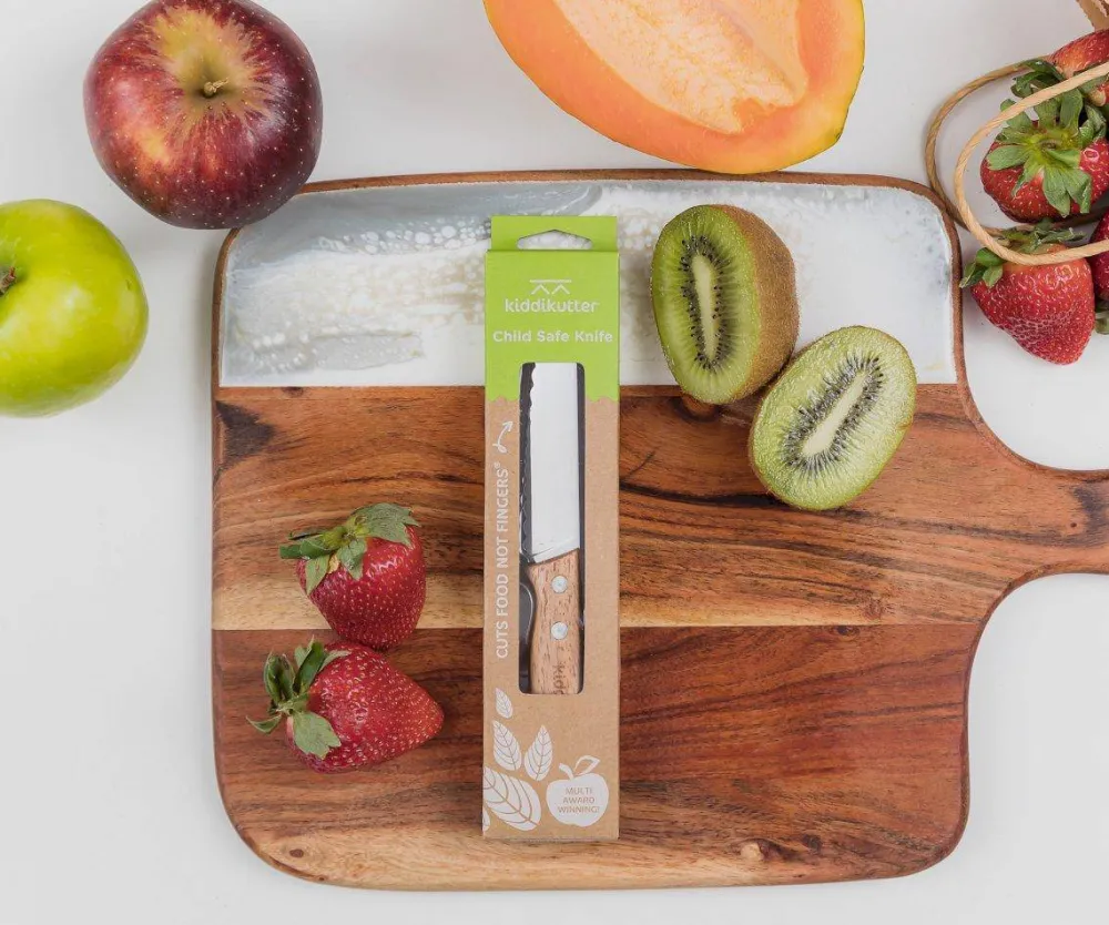 KiddiKutter Cuchillo Autonomía · Madera*Niños Accesorios De Cocina Para Niños