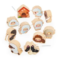 Janod Cuentas para enhebrar Ovejas ·*Niños Juguetes Waldorf|Juguetes Y Juegos Motricidad Fina