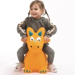 Ludi Dinosaurio saltarín Amarillo ·*Niños Muñecos Saltarines