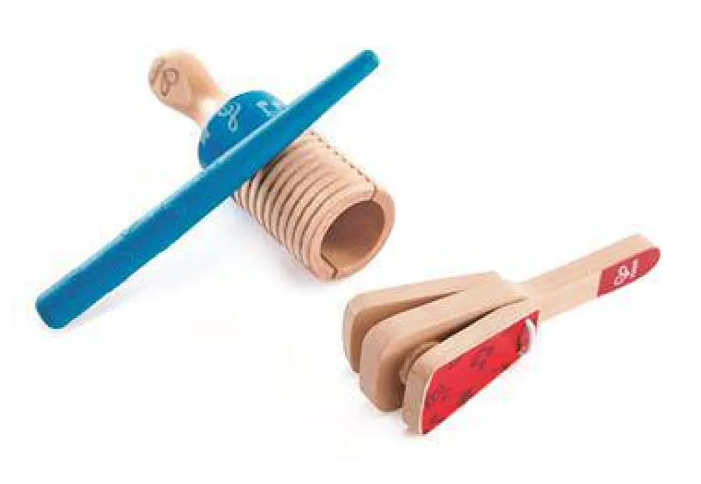 Hape Dúo de Percusión ·*Niños Juguetes Waldorf|Juguetes Montessori