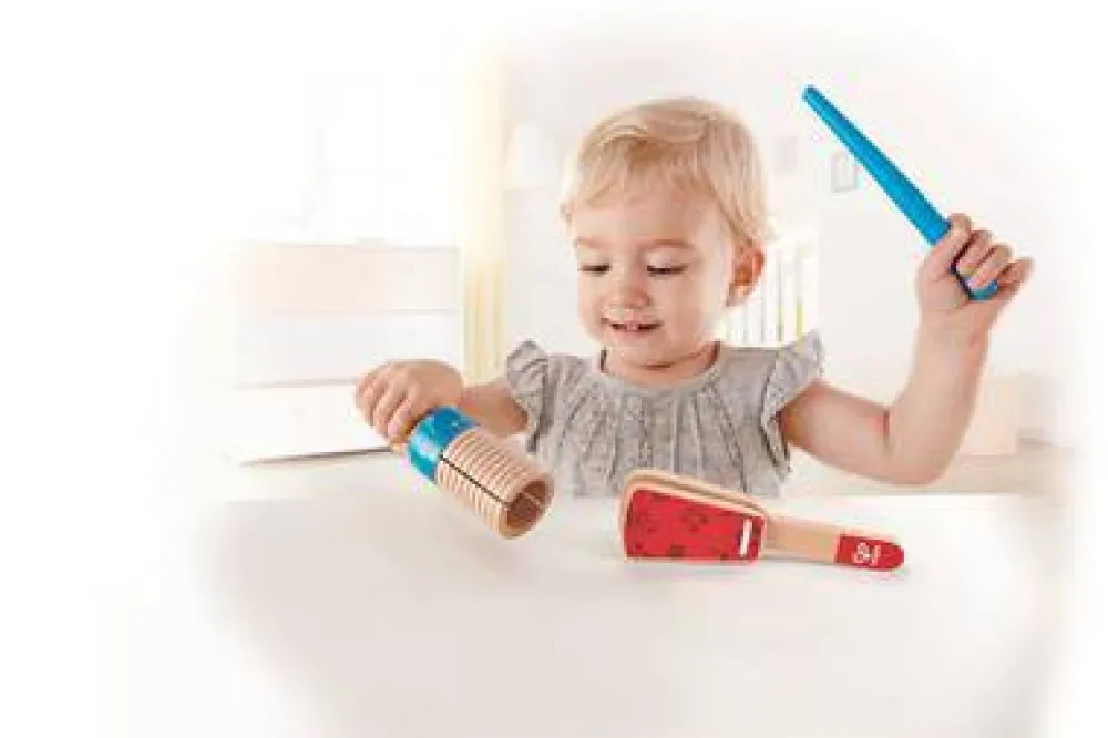 Hape Dúo de Percusión ·*Niños Juguetes Waldorf|Juguetes Montessori