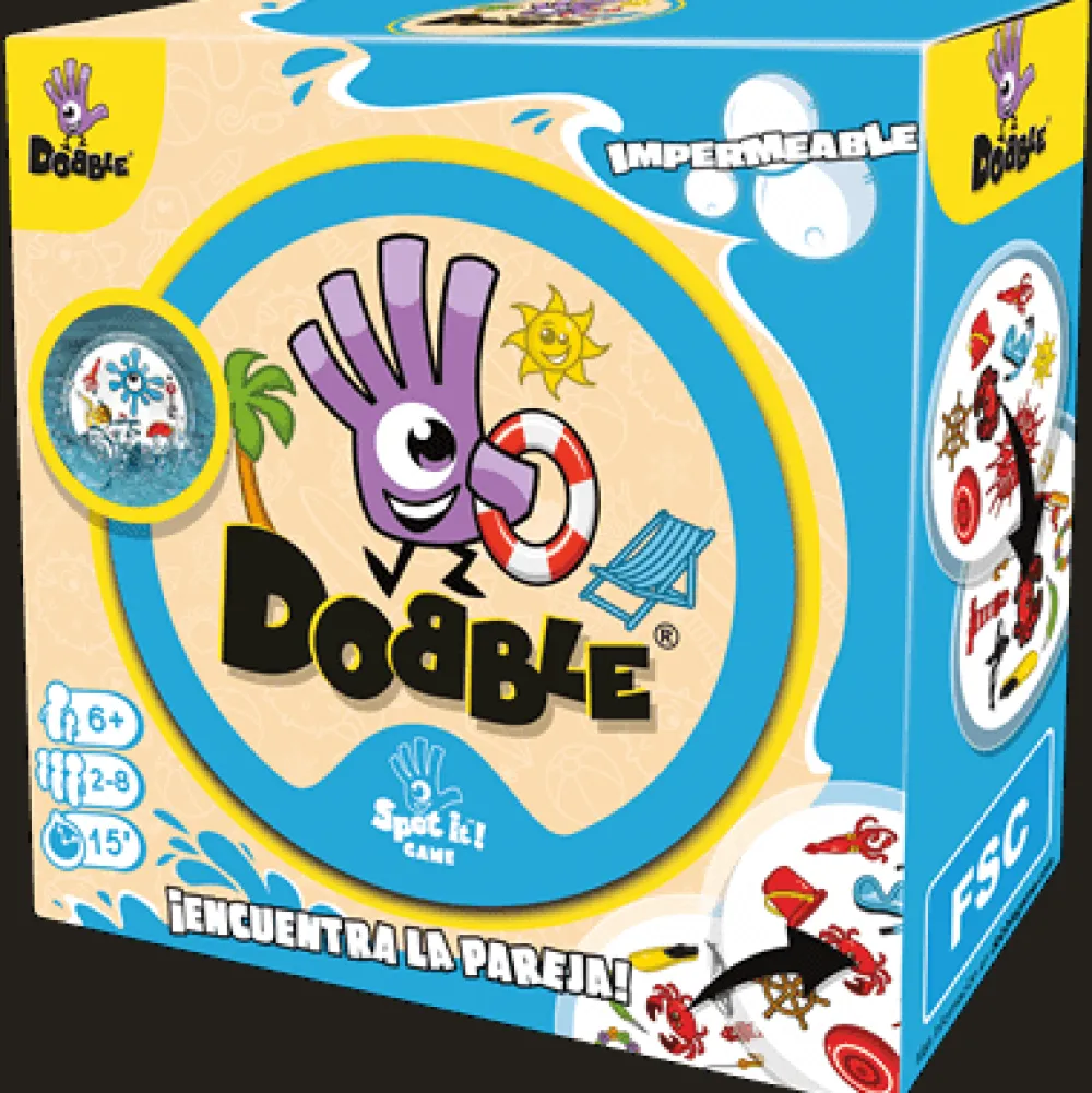 Asmodee Dobble Impermeable ·*Niños Juegos De Mesa De Viaje|Juegos De Mesa Competitivos