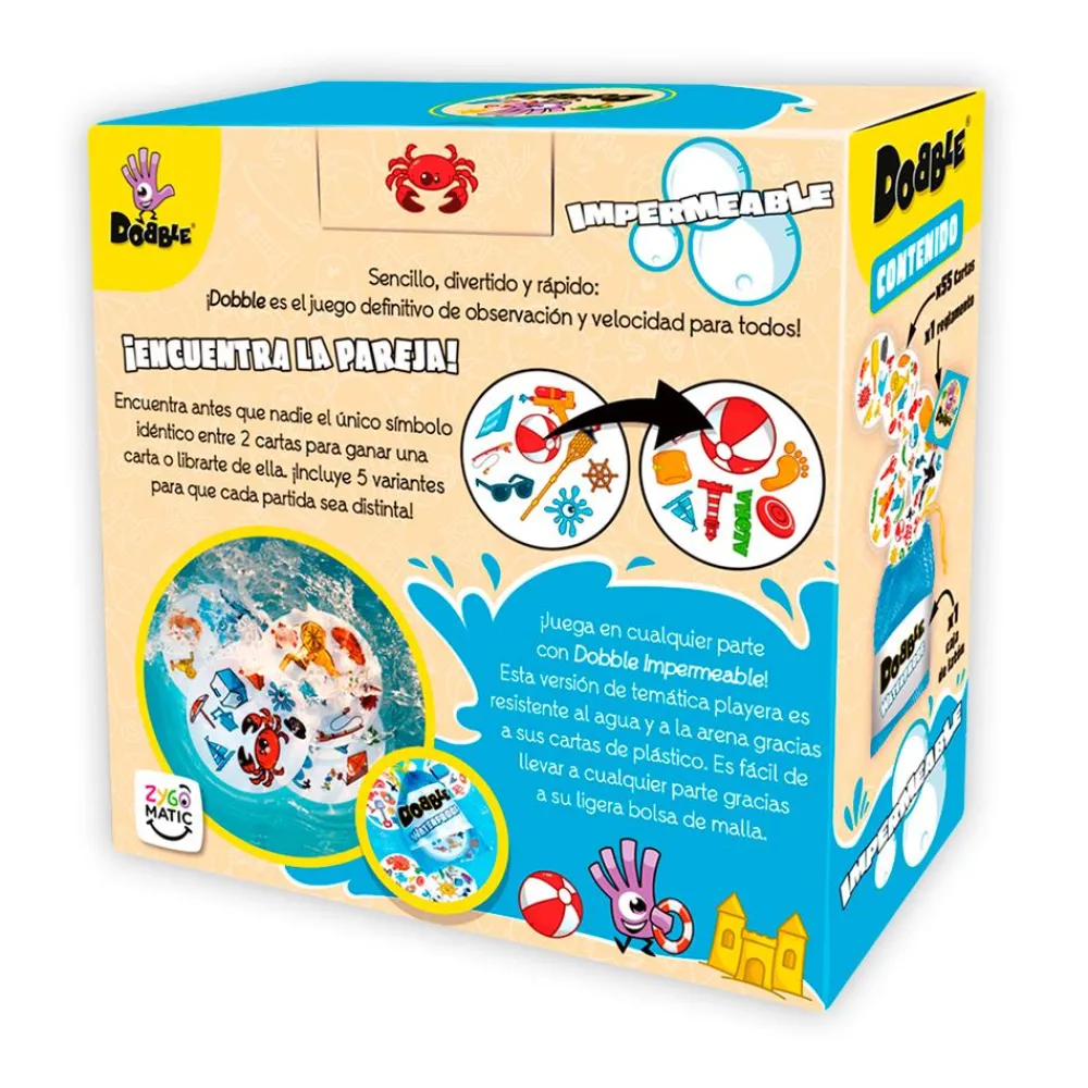 Asmodee Dobble Impermeable ·*Niños Juegos De Mesa De Viaje|Juegos De Mesa Competitivos