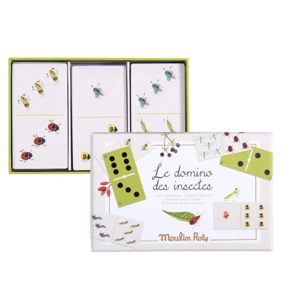 Moulin Roty Dominó Insectos del jardín ·*Niños Juguetes Y Juegos Motricidad Fina|Juguetes Montessori