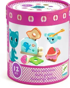Djeco El desayuno de los gatitos ·*Niños Cocinas De Madera Y Accesorios Juguete|Juguetes Waldorf