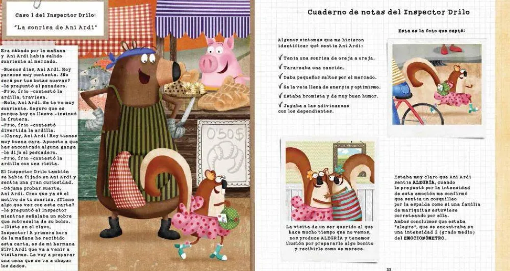 Nubeocho El emocionómetro del inspector Drilo* Libros Sobre Emociones|Álbumes Ilustrados Infantiles