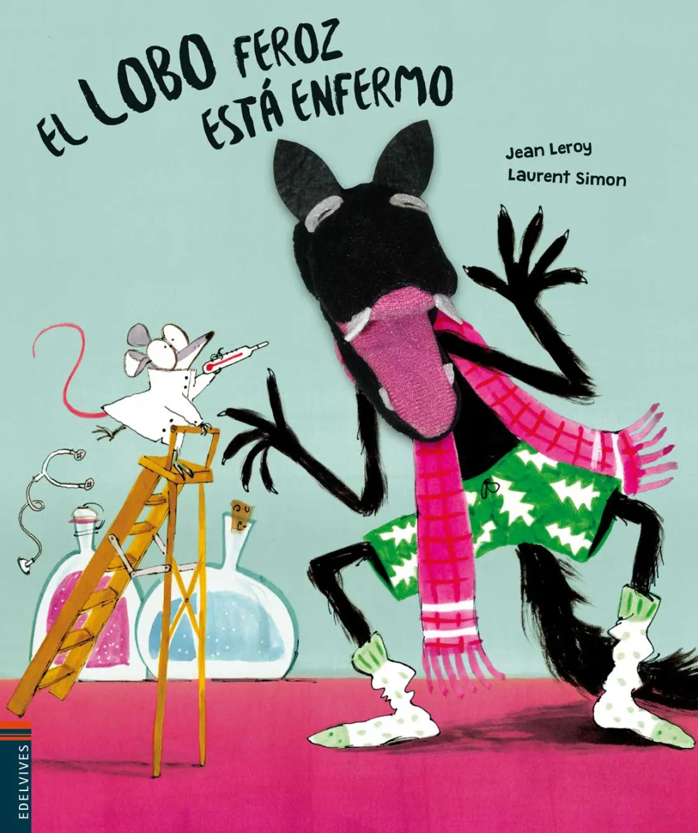 Edelvives El lobo feroz está enfermo*Niños Libros De Texturas Para Bebés|Libros Con Muñeco