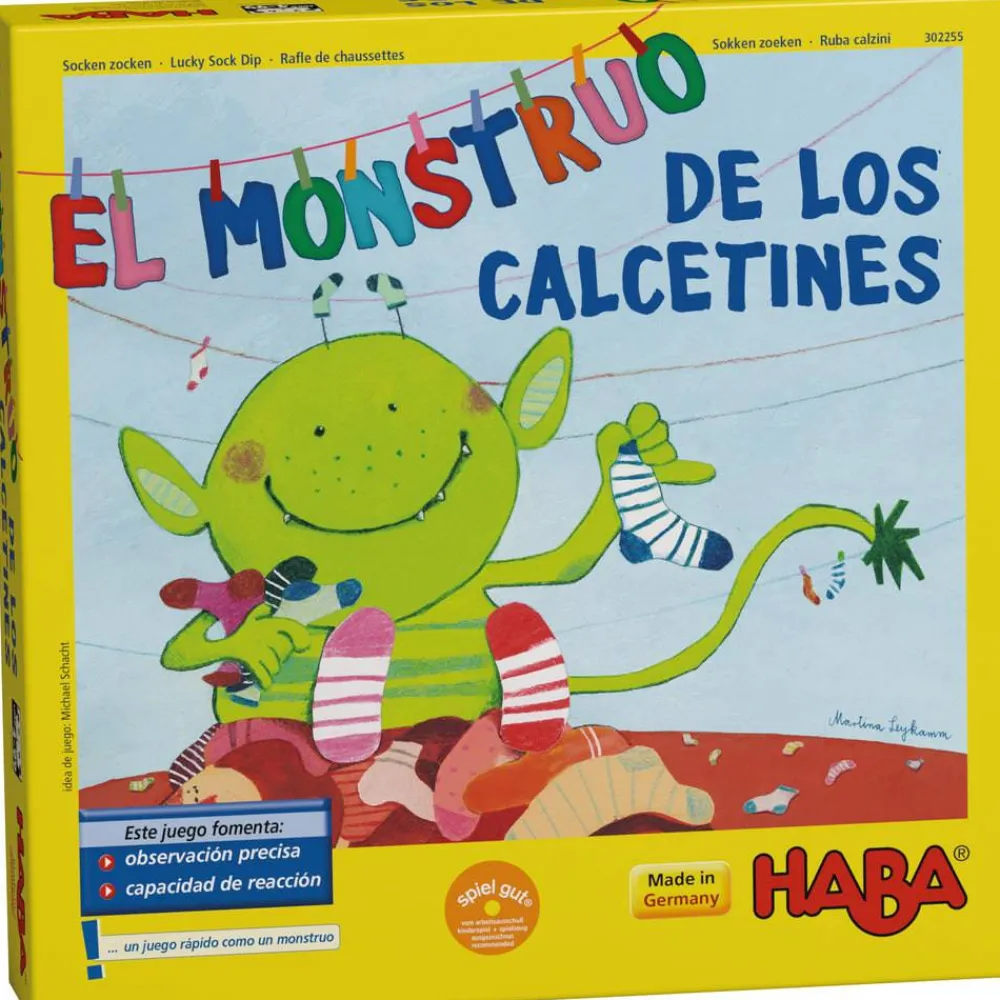 HABA El monstruo de los calcetines ·*Niños Juegos Haba|Juegos De Mesa Competitivos