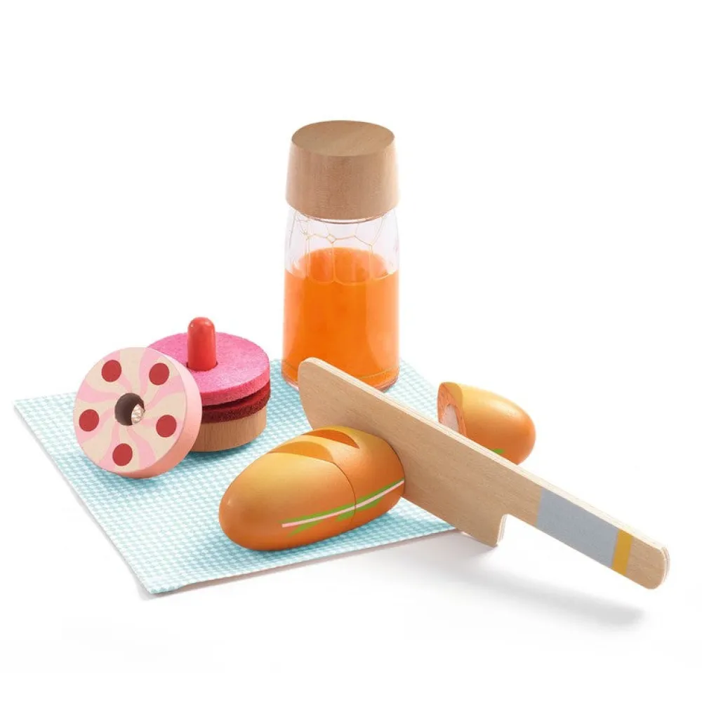Djeco El picnic de los gatitos ·*Niños Cocinas De Madera Y Accesorios Juguete|Juguetes Waldorf