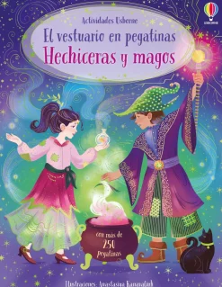 Usborne El vestuario en pegatinas - Hechiceras y Magos* Libros De Pegatinas