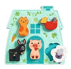 Djeco Encajable Mouki ·*Niños Puzzles Djeco|Puzzles De Animales