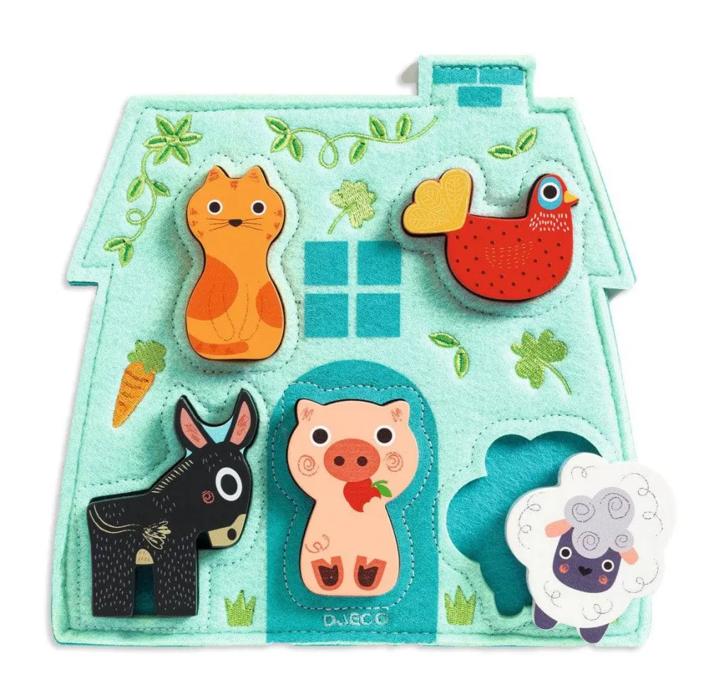 Djeco Encajable Mouki ·*Niños Puzzles Djeco|Puzzles De Animales